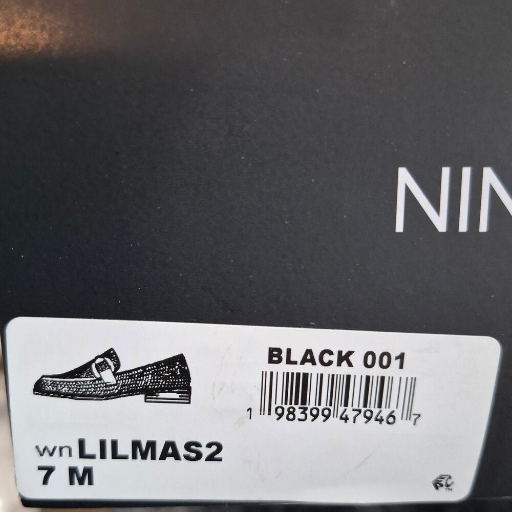 NEW Nine West Lilma Loafers Crystal embellishments and horsebit Black size 7 - Picture 7 of 7